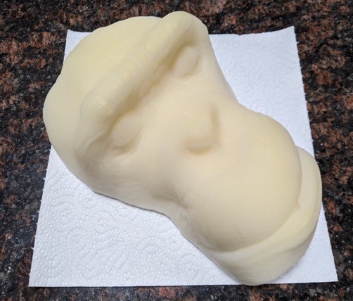 The print after curing, 2021