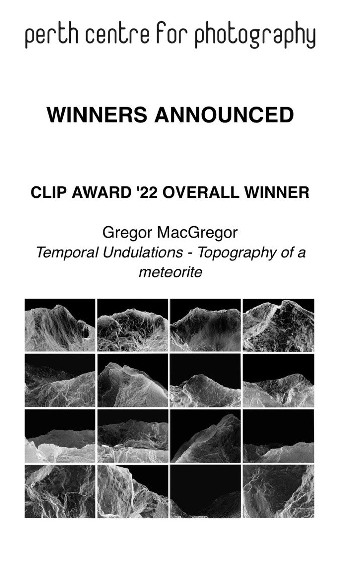 CLIP Award 2022, overall winner. Announcement by Perth Centre for Photography